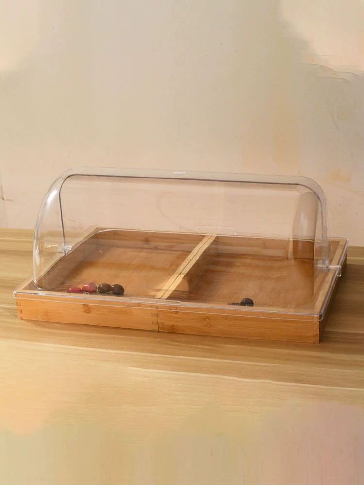 타원 우드트레이 논슬립 손잡이 카페쟁반 직사각 러버우드 반달 카페트레이 빈티지 - 상세 이미지 3
