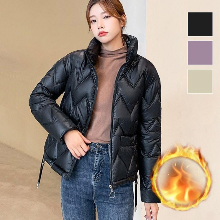 데일리 숏패딩 가을 겨울 여성 퀼팅 경량 잠바 점퍼 여자 간절 기아 우터 가을아 누빔 - 상품 이미지