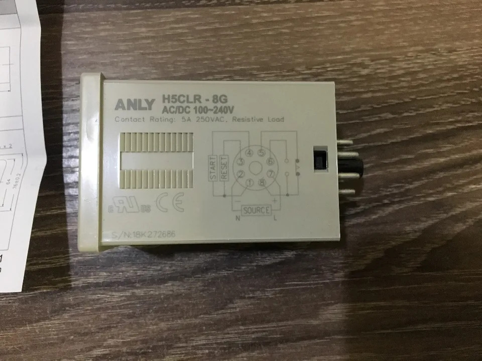 H5CLR-8 ANLY 리미트 릴레이 H5CLR-8G 디지털 타이머 0.001s-9999h 100-240v