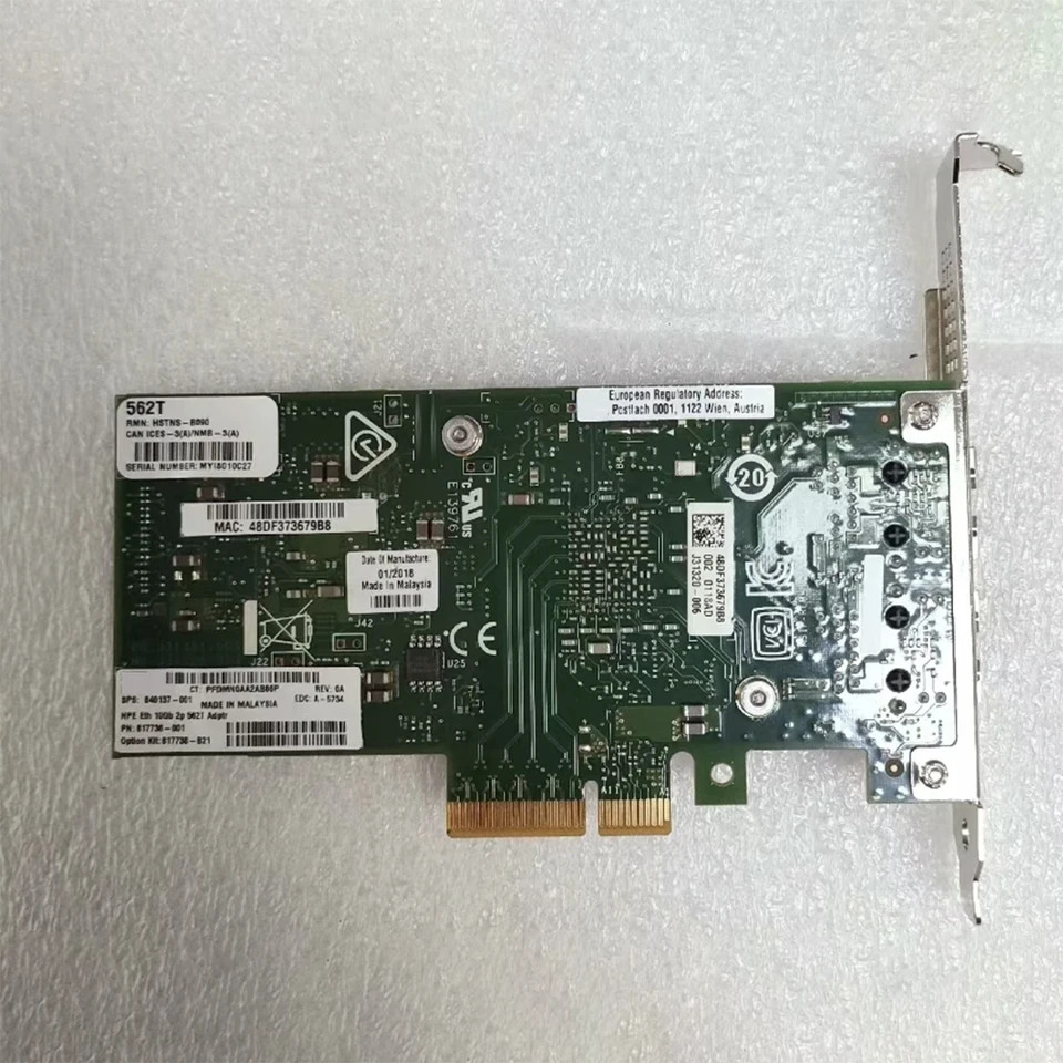 H-P hp호환E 562T 10Gb 2 포트기가 비트 이더넷 카드 817738-B21 840137-001 817736-001
