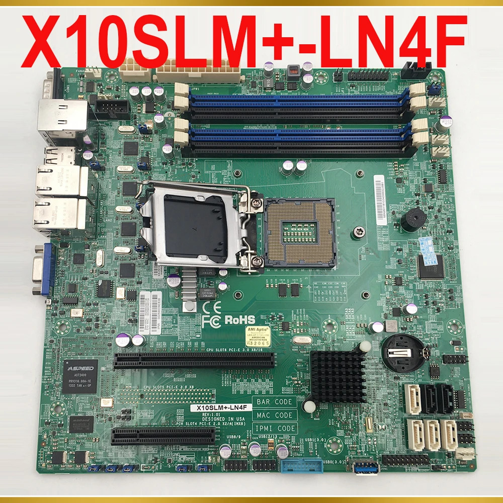 SuperMicro 서버 마더보드 지원 E3-1230V3 LGA 1150 X10SLM-LN4F용