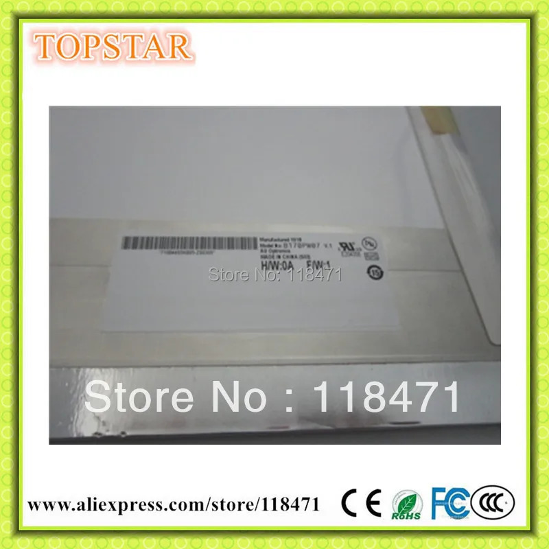 AUO오리지널 노트북 디스플레이 LCD 패널 B170PW07 V1 17.0 인치