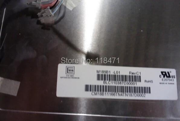 18.5 인치 LCD 패널 M185B1-L01 디스플레이 1366 RGB x 768 WXGA 화면 LVDS 1ch 8 비트 300 cd/m2