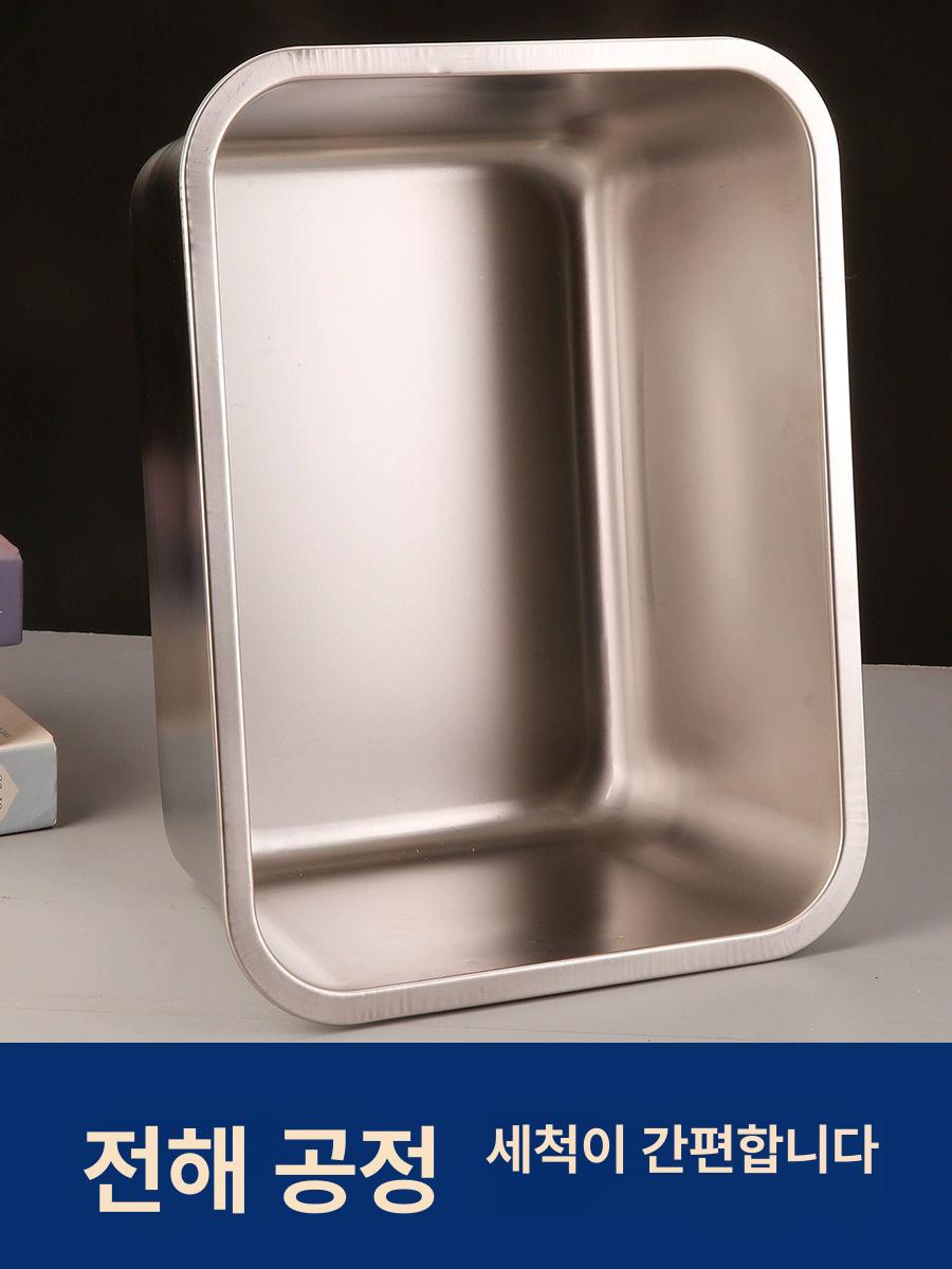 용기 업소용 스텐박스 스텐통 스테인레스 뚜껑 원형 올스텐 저장통 - 상세 이미지 4