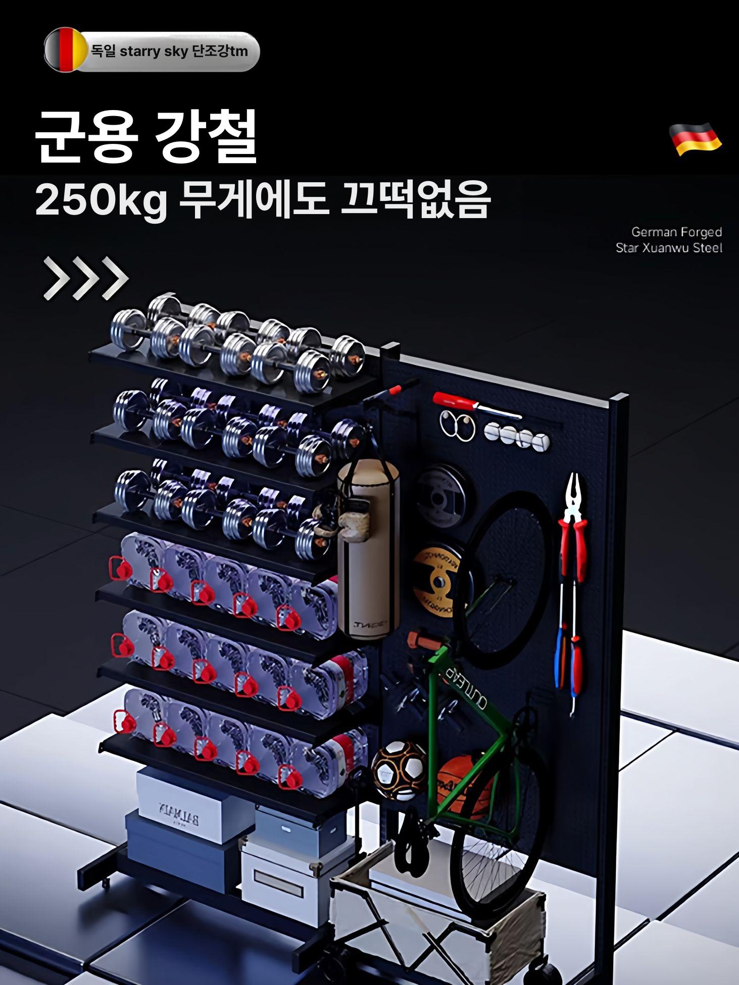 타공판 철제선반 진열대 전시대 진열장 수납 베란다 보드 정리 거치대 매장 - 상세 이미지 2