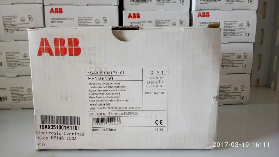 오리지널 ABB 전과부하 릴레이 EF146-150 납품 10140876 신