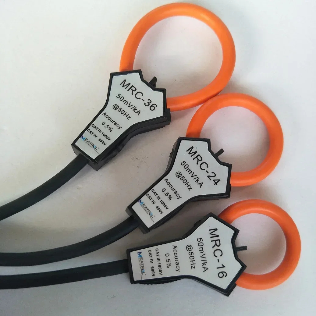 5PCS MEATROL MRC 유연Rogowski 코일 -160.2% 정확도 50mV/kA 최소 직경 16mm RoCoil