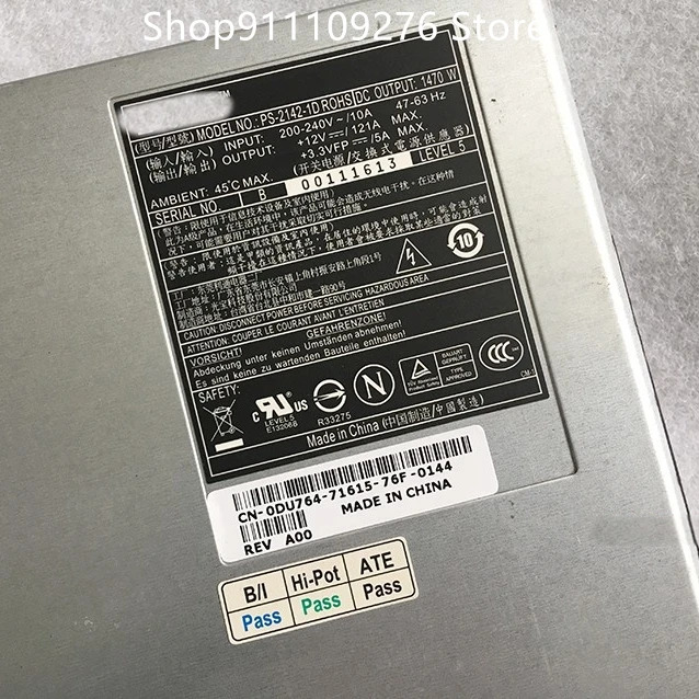 델 PE6850 R900 PSU 서버 전원공급장치 PS-2142-1D DU764 XJ192 HD435 KJ001 MAX 1470W