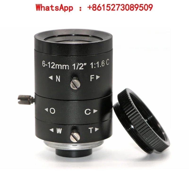고화질 산업카메라 렌즈 줌 왜곡 없는 CCD 카메라 육안 검사 1/2 C 포트 6-12mm 3 백만