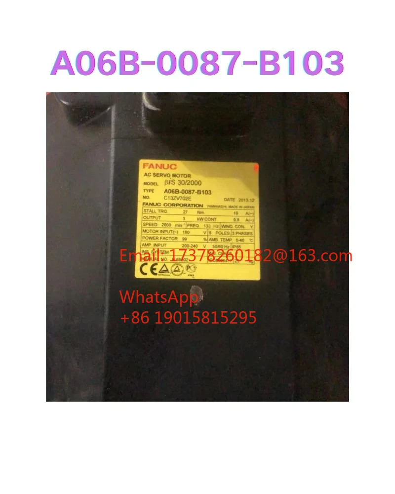 A06B-0087-B103 리퍼 서보모터 OK
