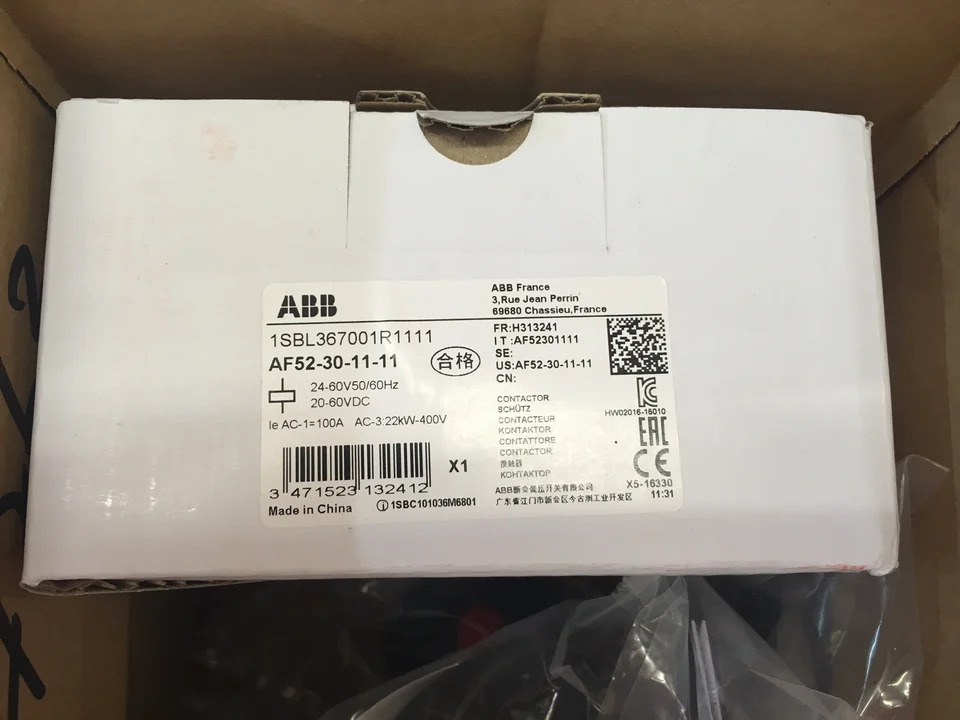 ABB 접촉기 AF52-30-00-11 x 24-60V DC AC 공유 신