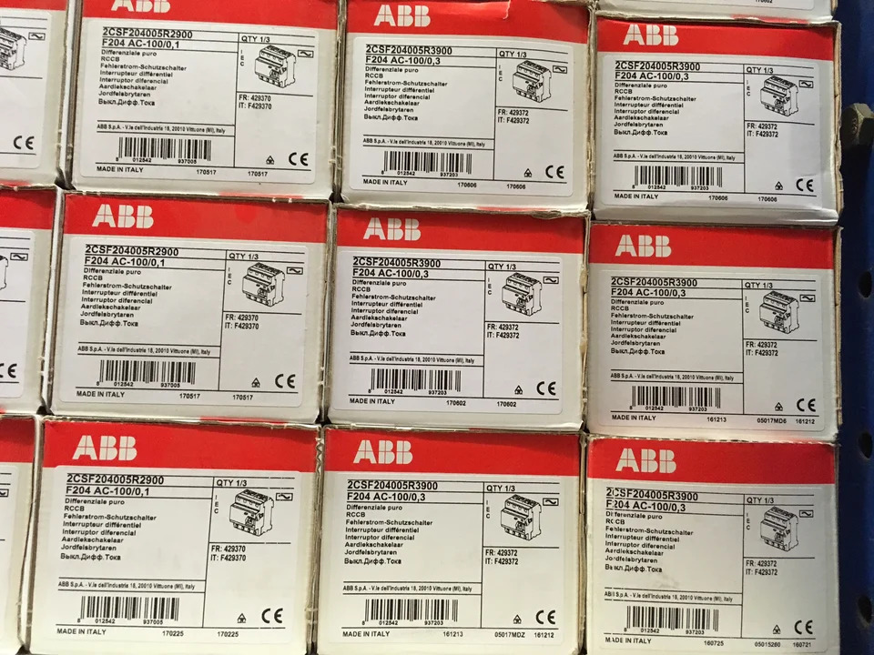 전자기 잔류 전류 보호대 오리지널 ABB 이탈리아 F204AC-100/0.3 신