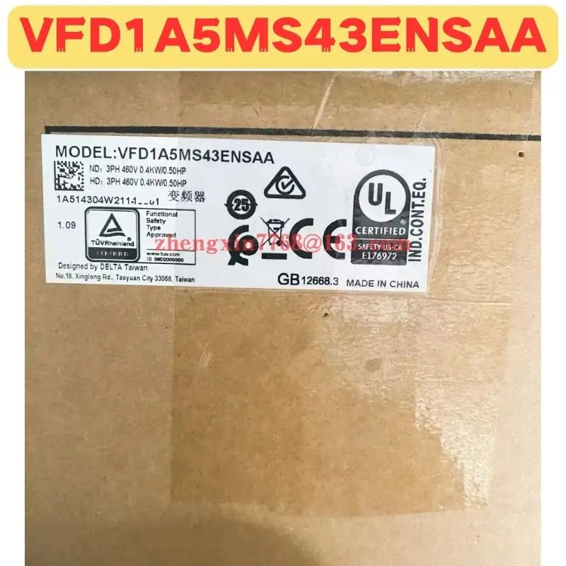 오리지널 주파수 변환기 VFD1A5MS43ENSAA