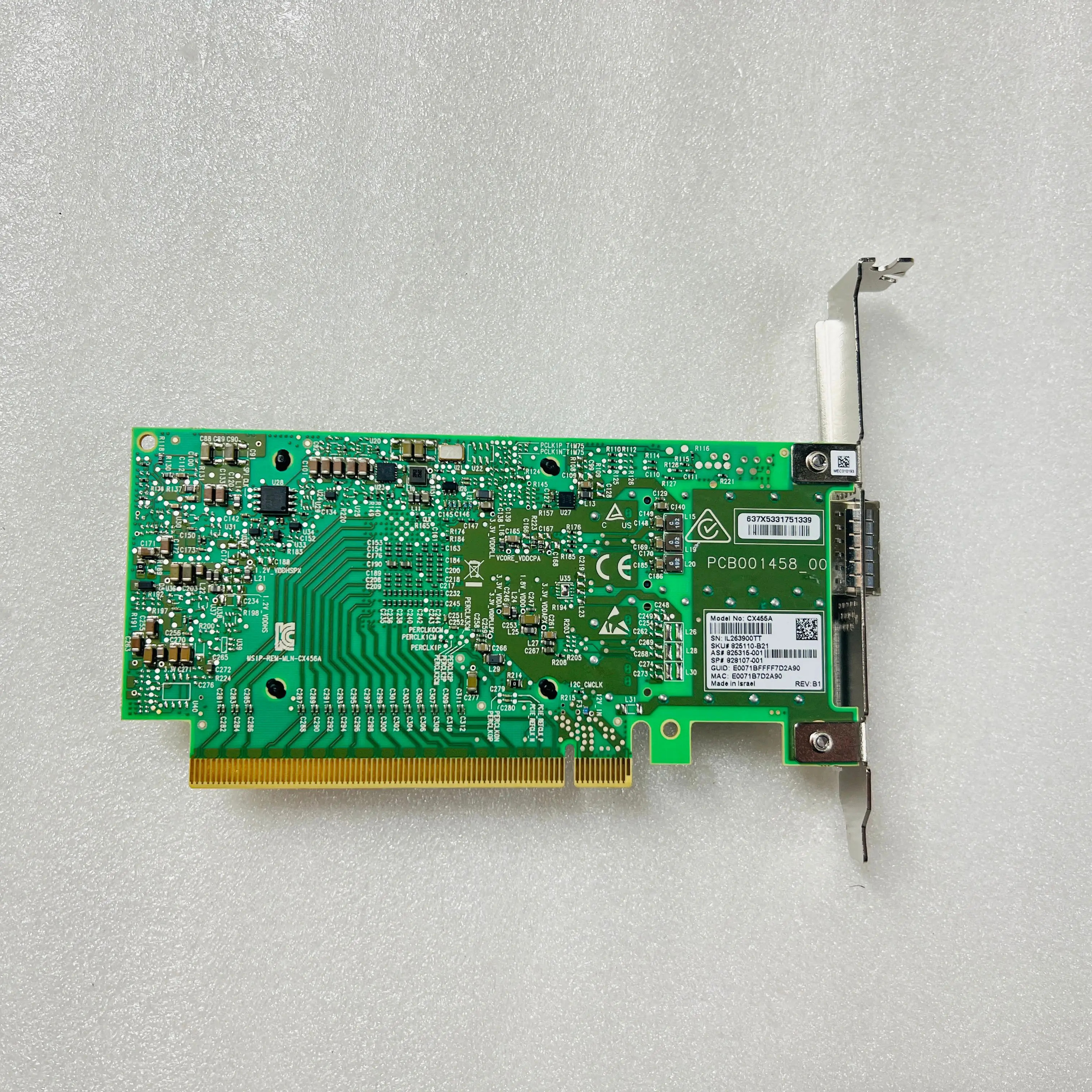 Mellanox MCX455A-ECAT hp호환E 100G 광섬유 네트워크 인터페이스 카드825110 -B21 825315