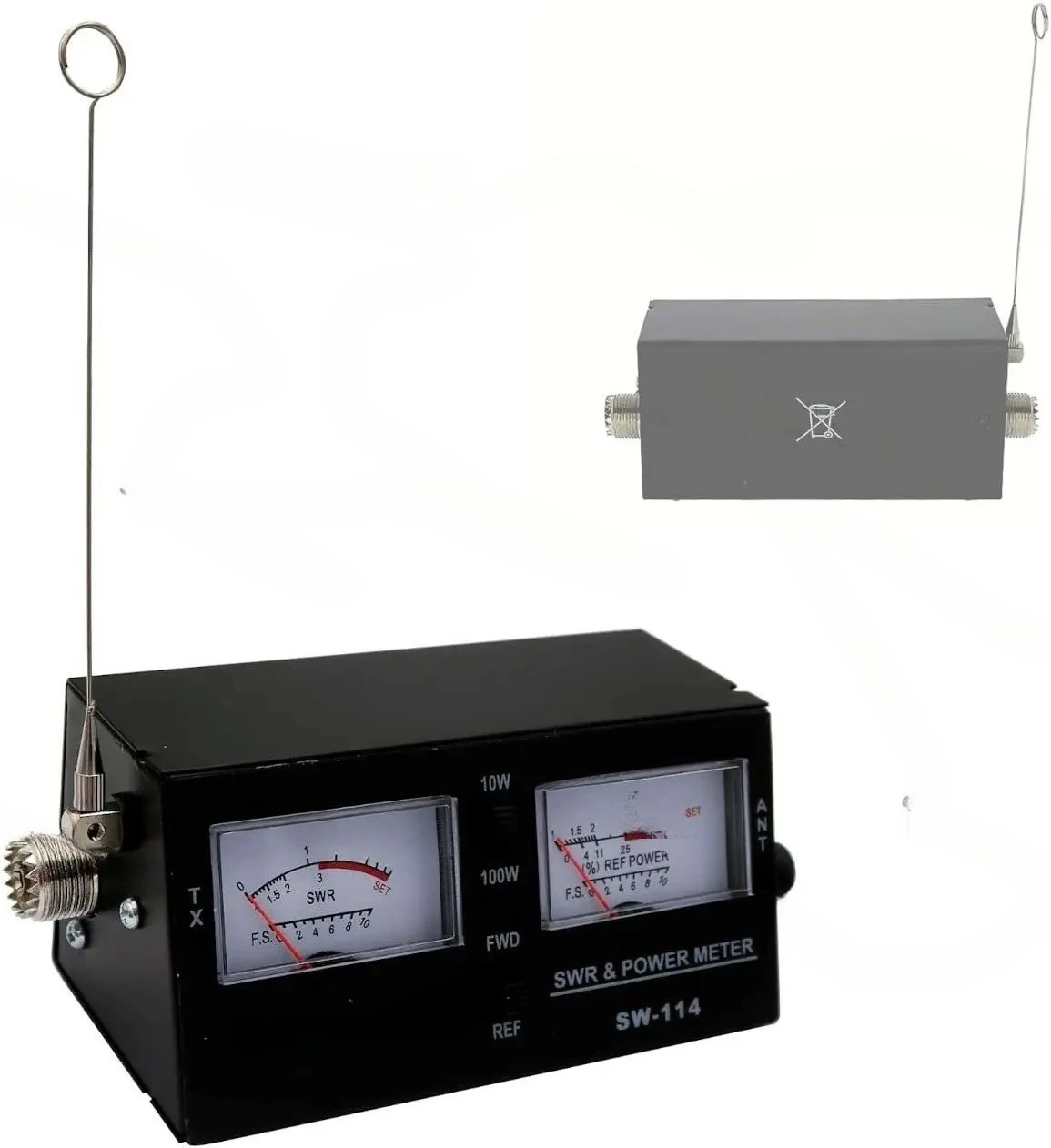 tuya호환Surecom SW-114 SWR RF 필드 강도 리퍼 파워 미터 안테나 상대 전력 3기능 아날로그 알렉사