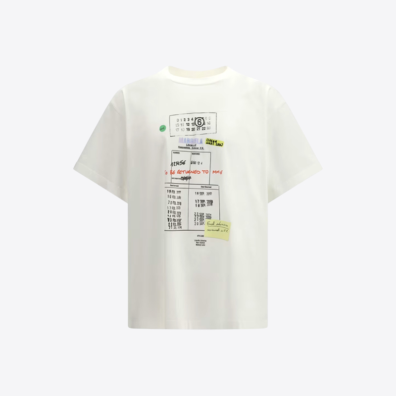 메종마르지엘라 MM6 남성 반팔 티셔츠 화이트 SH0GC0070 M20170 101 - 상품 이미지