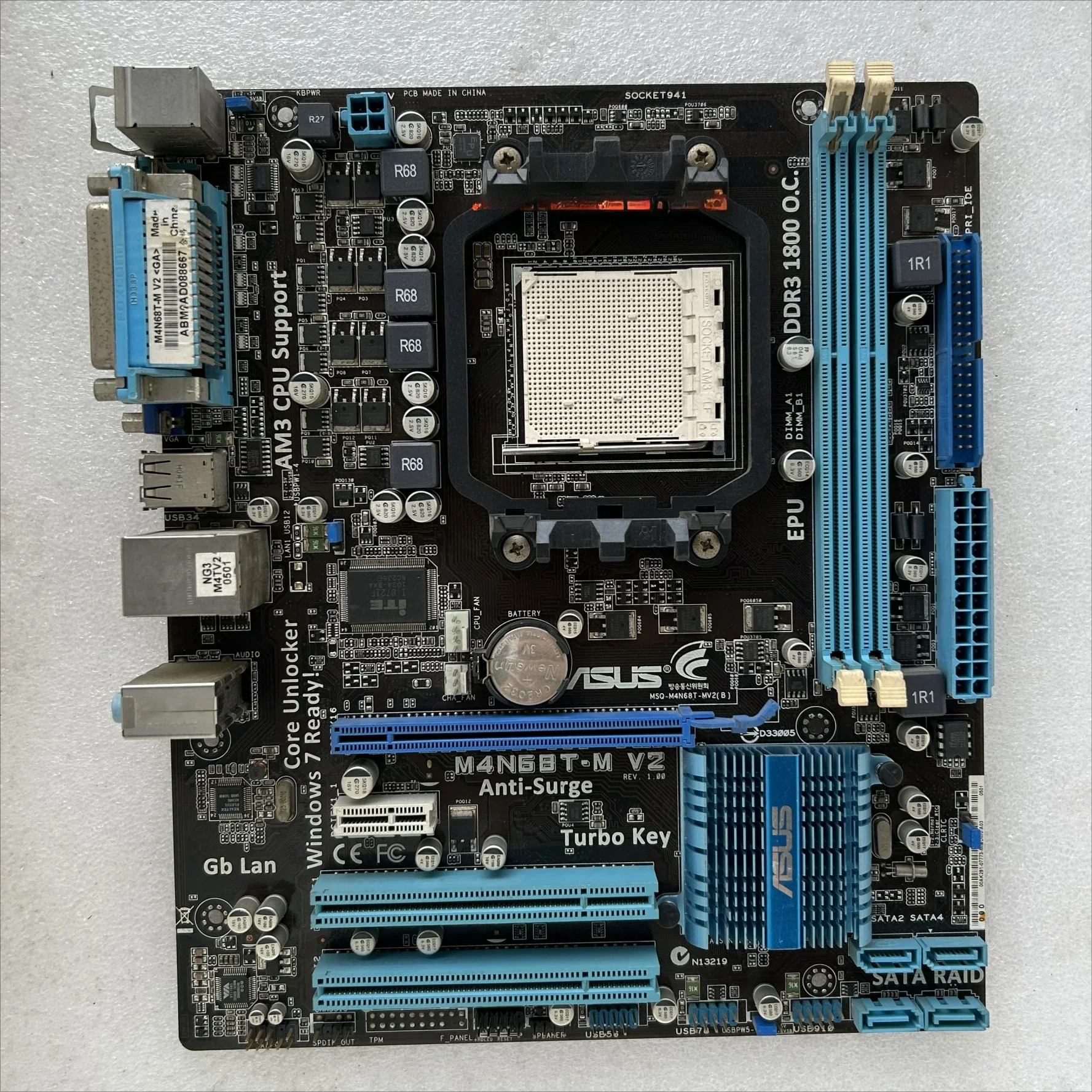 ASUS호환 M4N68T-M V2 컴퓨터 AM3 메보드 통합 프린터 직렬 포트 DDR3