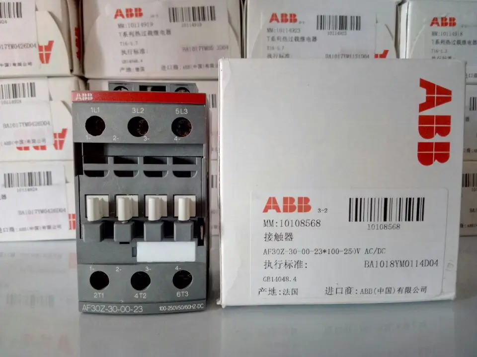 오리지널 ABB 접촉기 AF30Z-30-00-23AC 공유 50Hz 60Hz 100-250V 신