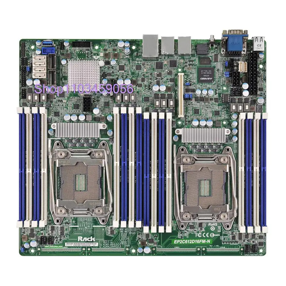 ASRock호환 서버 마더보드 EP2C612D16FM-N LGA2011 C612 지지대 E5-2600 V3 V4