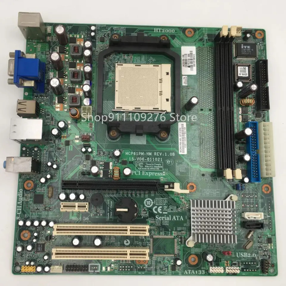 hp호환 MCP61PM-HM 오리지널 리퍼 데스크탑 마더보드 15-V06-011021 C61 AM2 DDR2
