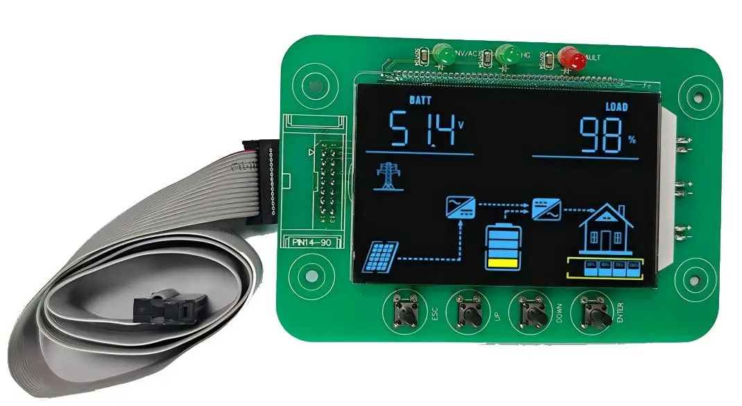 공장도 DC48V AC 230V 컨버터 6200W 인버터 하이브리드 보드 LCD 화면 포함