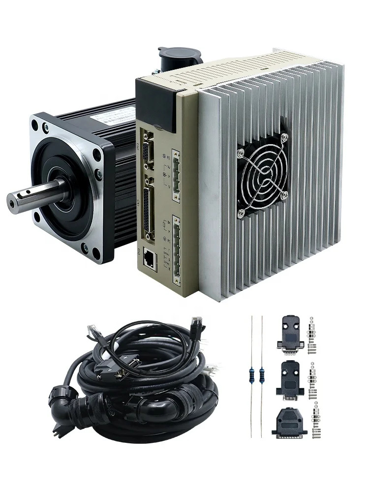 엔코더 2500RPM 6NM 130ST M06025 네마 52 1.5KW 서보모터 AC 드라이브 RS485 T3L 포함