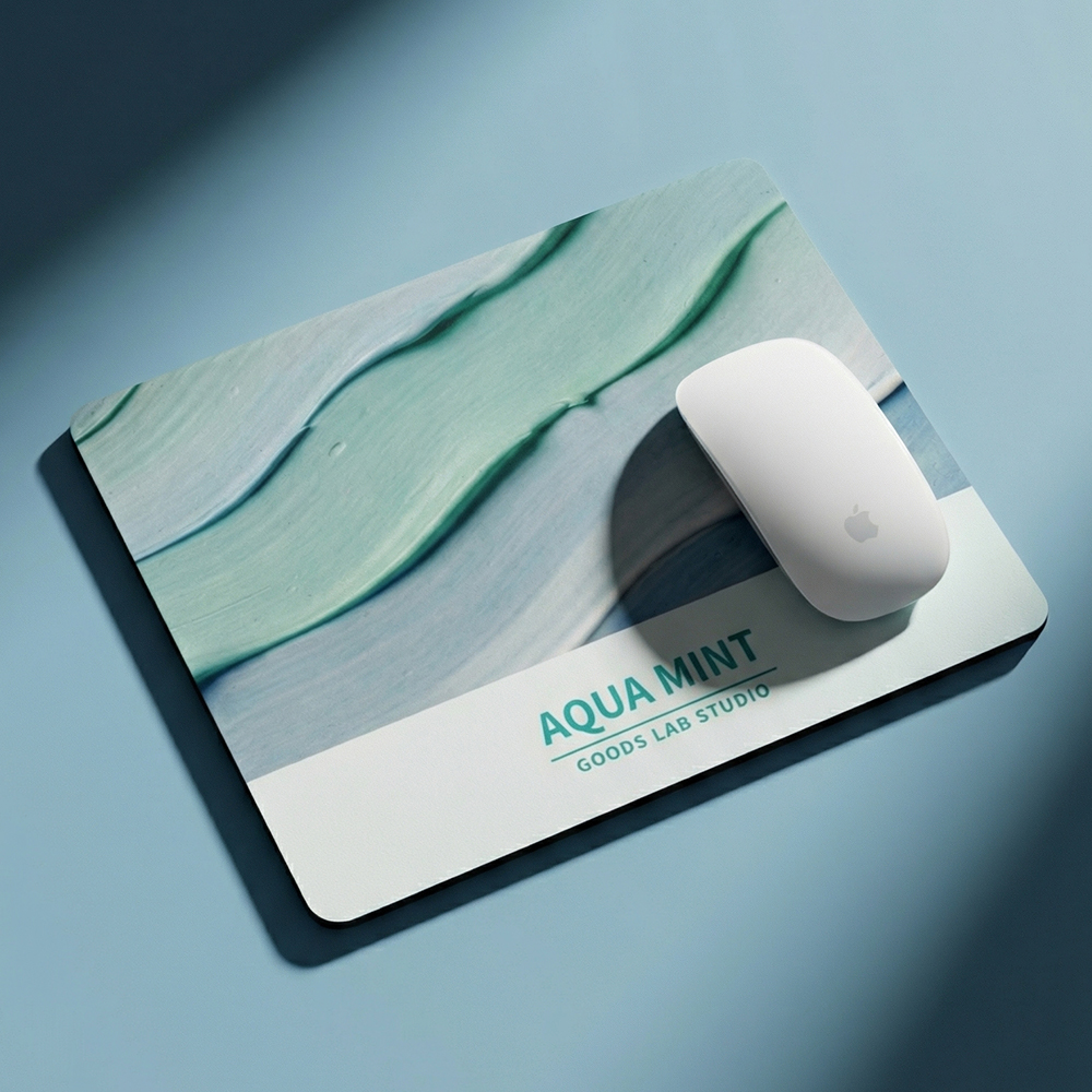 [무배당발] 유리패드 강화유리 마우스패드 게이밍 컬러시리즈 10종 AQUA MINT - 상품 이미지