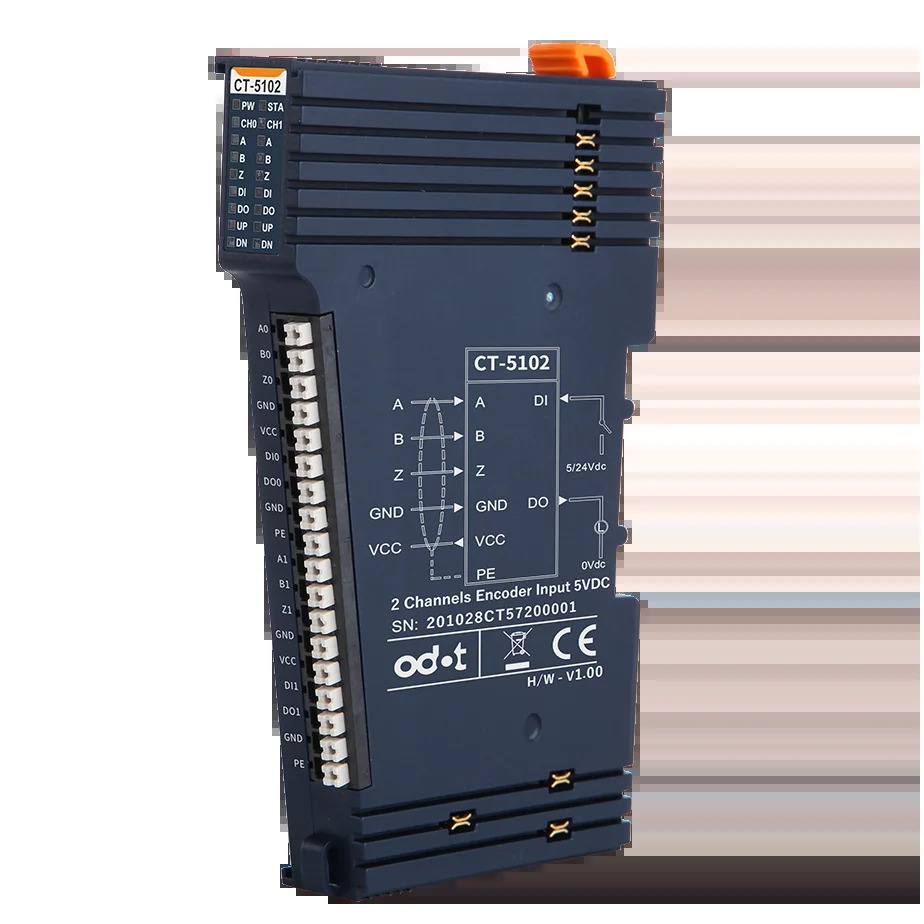 인코더 Io 모듈 2 CH Di Do 5V 입력 직교 디코딩 방향 펄스 고속 카운팅 출력 32비트 1.5MHz