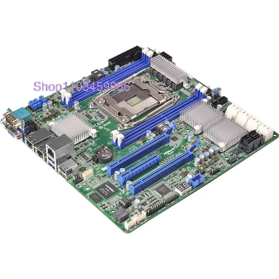 ASRock호환 LGA2011-3 C612 DDR4 U 지지대 E5-1600 2600 V3 서버 마더보드 EPC612D4U-2T8R