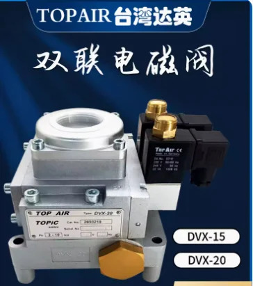 TOPAIR 듀얼 솔레노이드 밸브 DVX-15 2694206 24V 2694210 220V 110V DVX-20 2693206 2693210