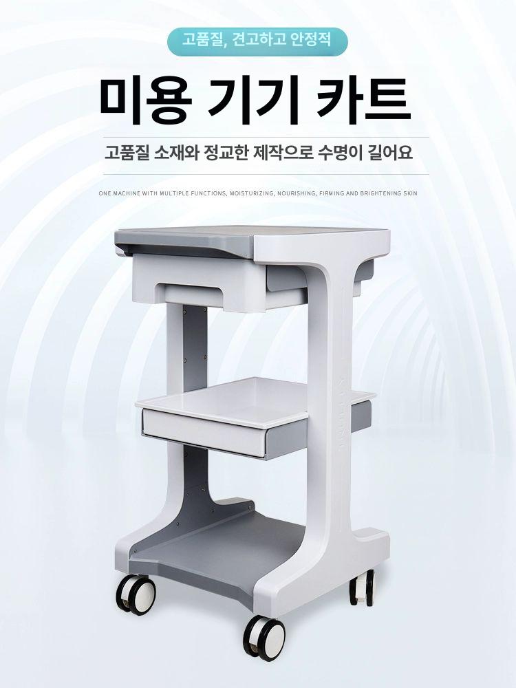 선반 트롤리 뷰티 수납 웨건 네일샵 미용실 왜건 도구 관리실 이동식카트 바퀴 기기 - 상세 이미지 5