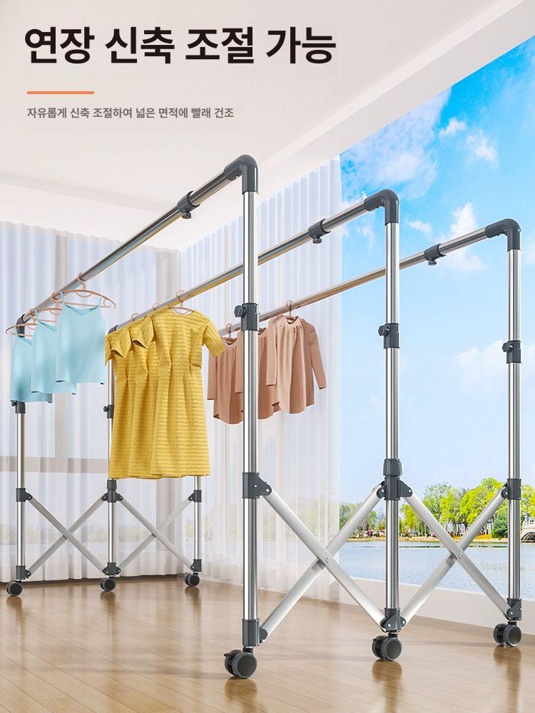 대형 이불건조대 폴딩 스테인리스 행거 빨래건조대 빨랫대 올스텐 강한 - 상세 이미지 4