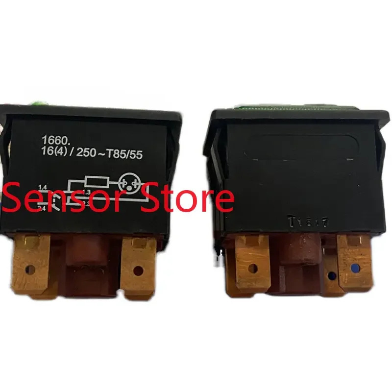 10PCS 1660 버튼 스위치 표시 등 자동 잠금끄기 16A IP40
