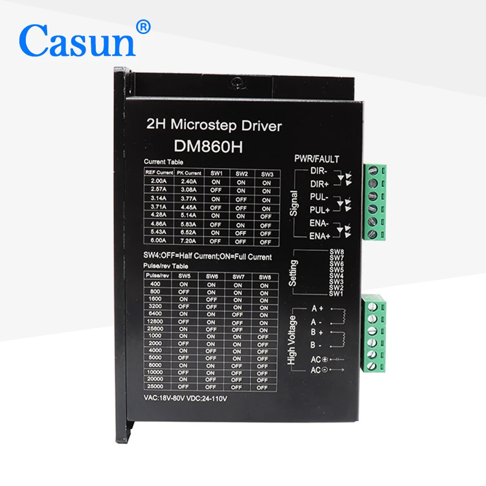 CNC 머신 컨트롤러 키트 4N 네마 34 76mm 스테퍼 모터 드라이버 DM860H 전원 350W 48V