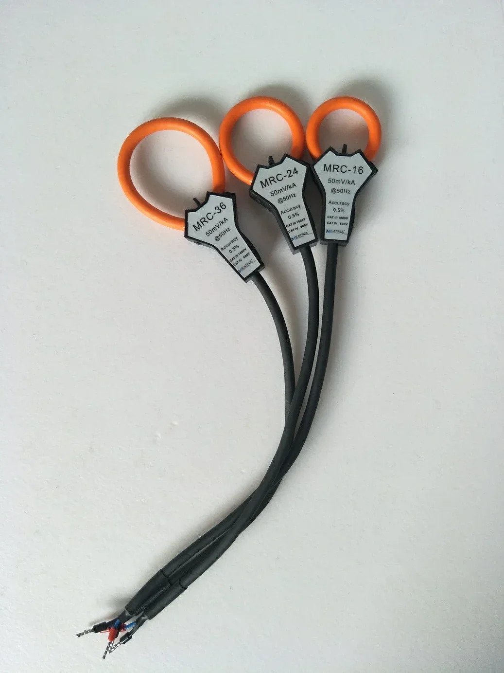 5PCS MEATROL MRC 유연Rogowski 코일 -160.2% 정확도 50mV/kA 최소 직경 16mm RoCoil