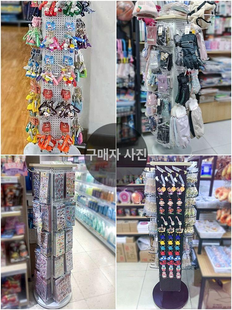 철제 회전타공판 스탠드 전시대 걸이대 디스플레이 후크 진열대 고정형 페그보드 - 상세 이미지 3