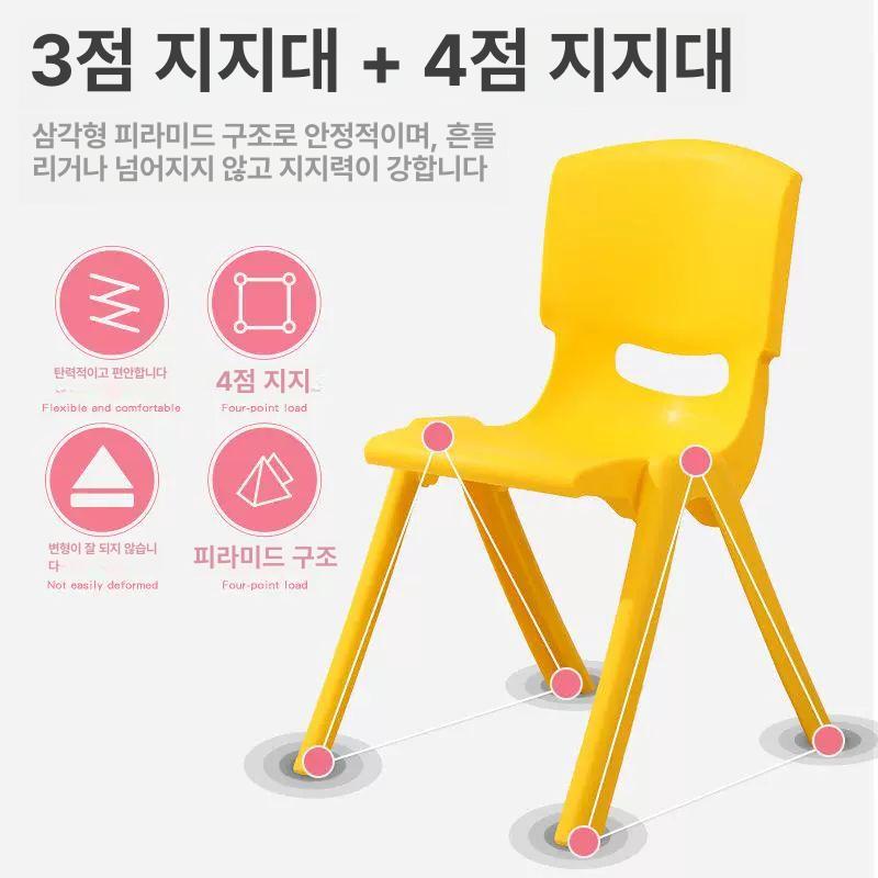 튼튼한 플라스틱의자 보조의자 간이의자 접는 야외용 등받이의자 카페의자 강당 - 상세 이미지 4