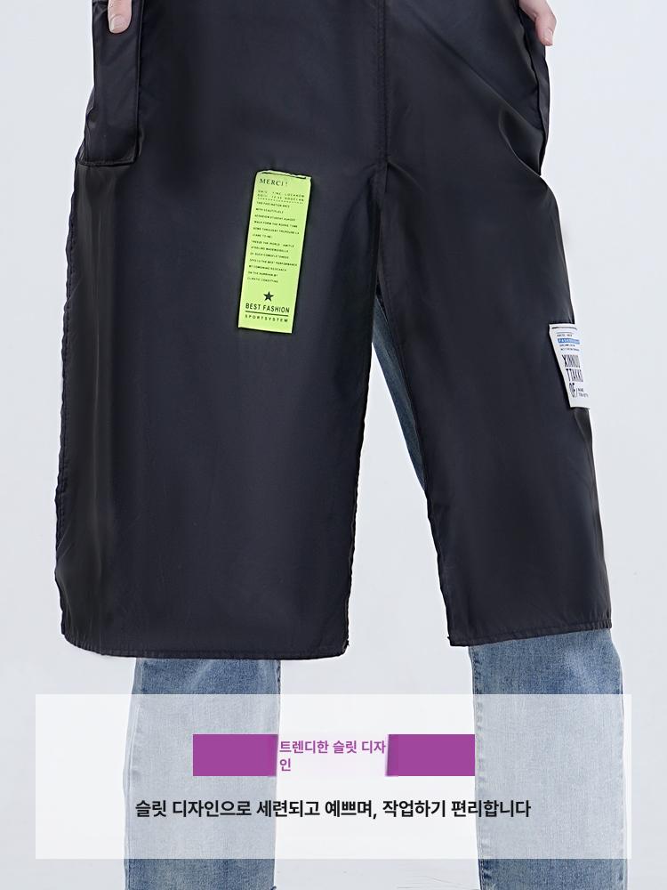 남성트렌디 앞치마 주방 패션 이발사 포켓 네일 헤어 공방 미용사 - 상세 이미지 3
