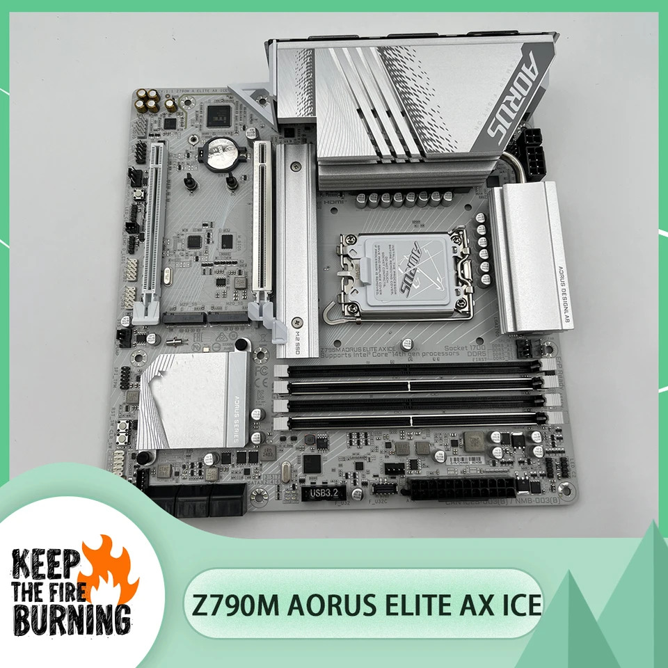 GIG-AB-YTE 데스크탑 PC 마더보드와이파이 6E Z790M AORUS ELITE AX ICE