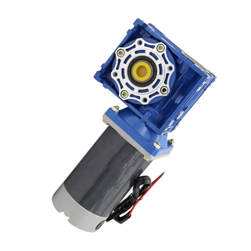 저속 고토크 DC 브러시드 웜 감속 모터 12v 24v 300w RV40 기어박스 홀 포함