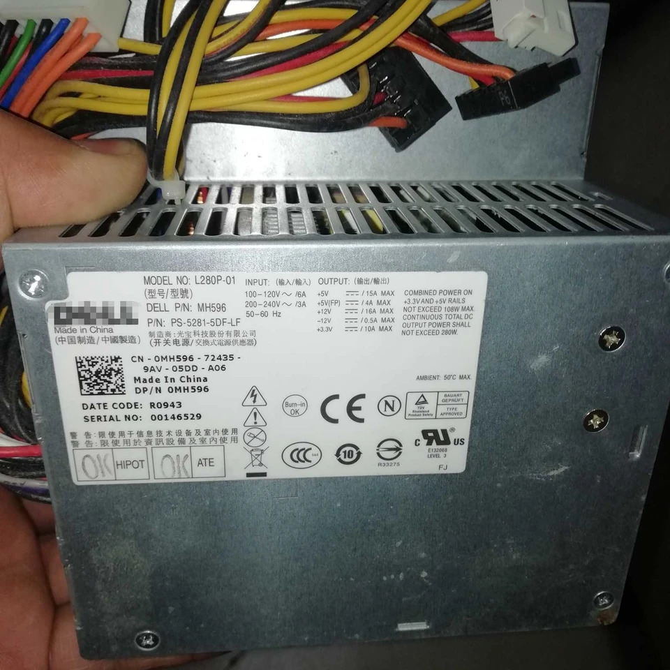 L280P-01 H280P-01 H280P-00 L280P-00 DELL OptiPlex GX520 GX620 330 360 755