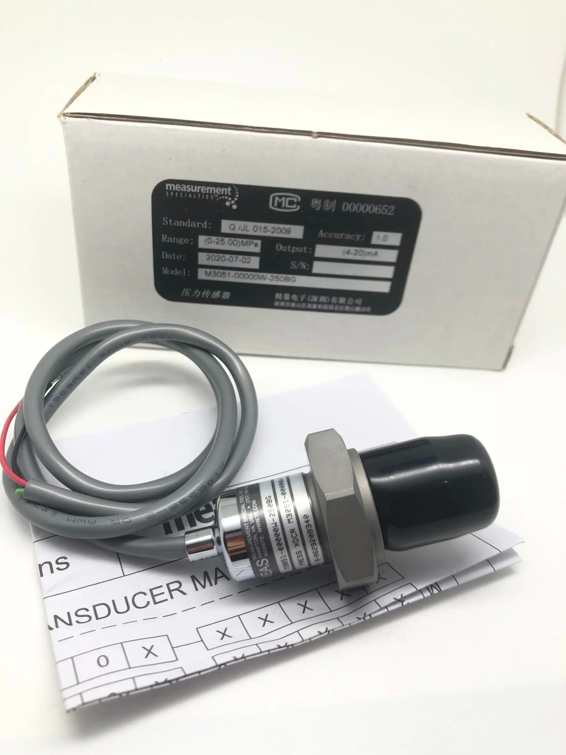 M3051-00000W-250BG MEAS 압력센서 기술 지원