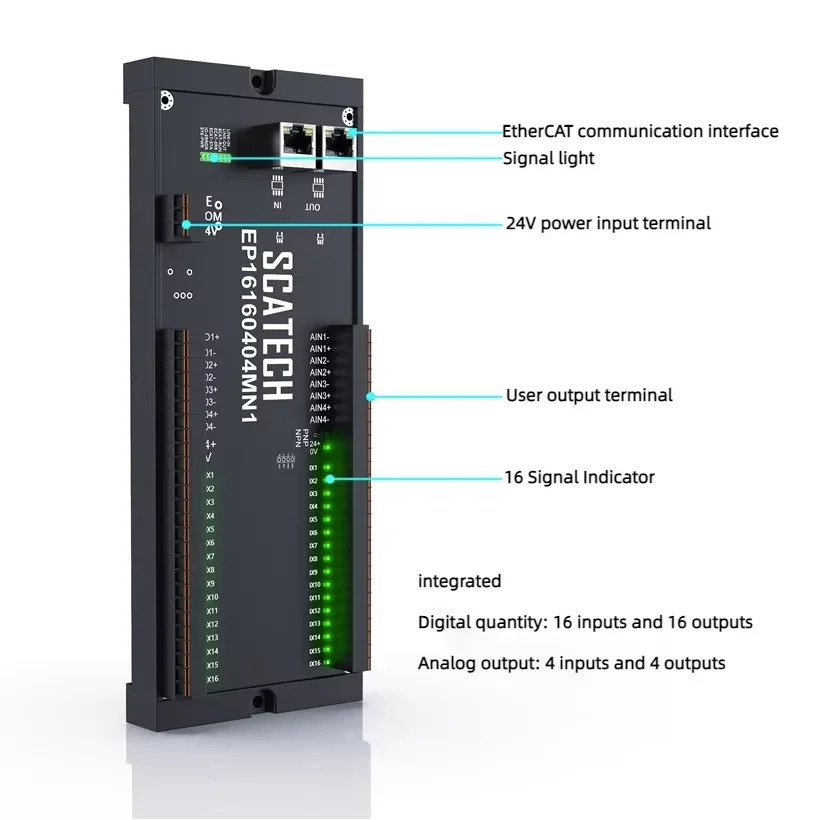 EtherCAT 원격 Io 모듈 이더넷 분산 디지털 아날로그 Ethercat 모드 고속