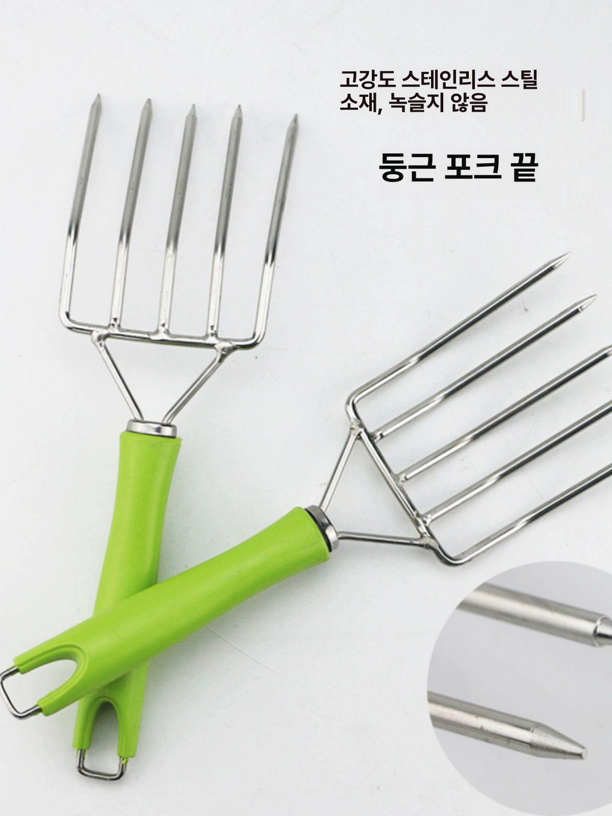 주방 포크 손잡이 스테인리스 식기 스테인레스 - 상세 이미지 2