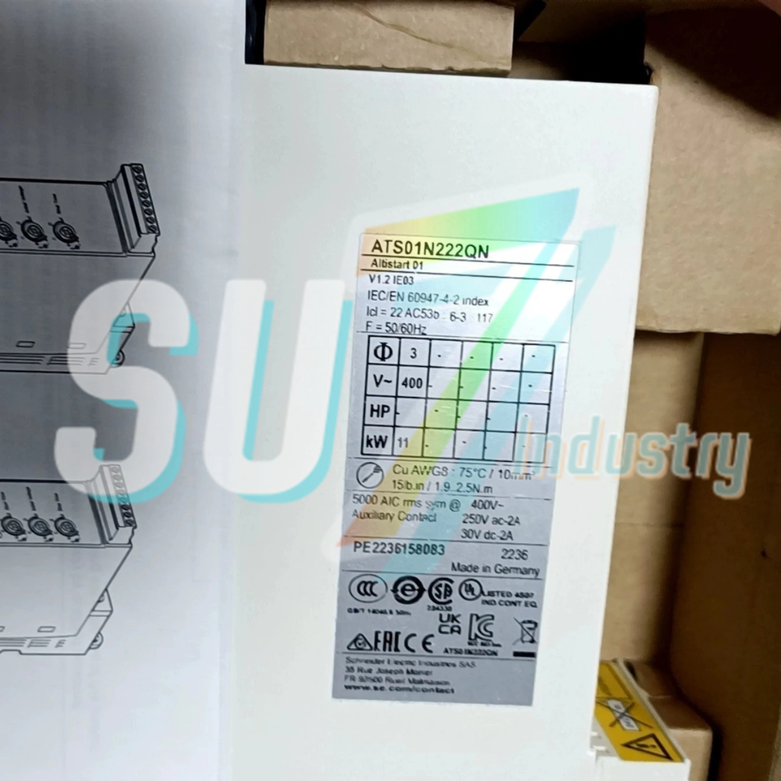 소프트 스타터 원본 ATS01N206QN ATS01N209QN ATS01N212QN ATS01N222QN ATS01N232QN