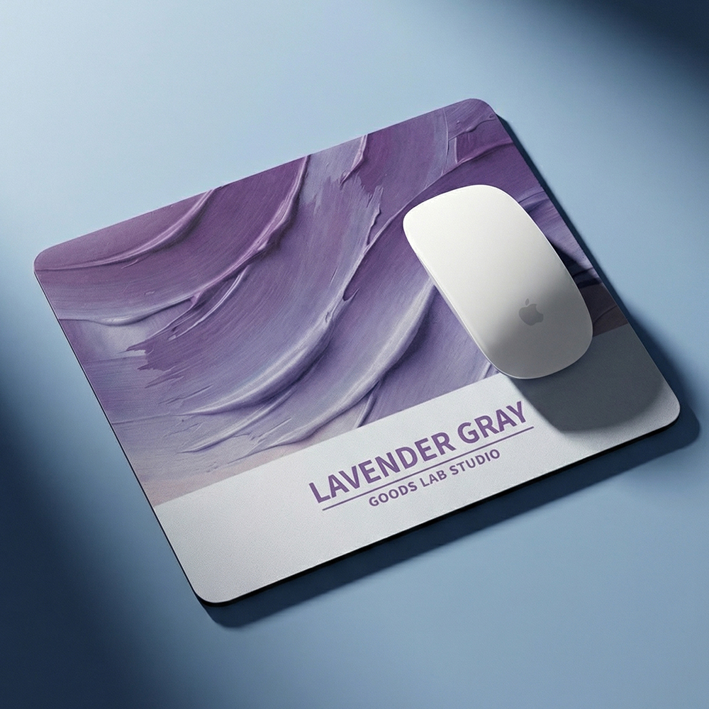 [무배당발] 유리패드 강화유리 마우스패드 게이밍 컬러시리즈 10종 LAVENDER - 상품 이미지