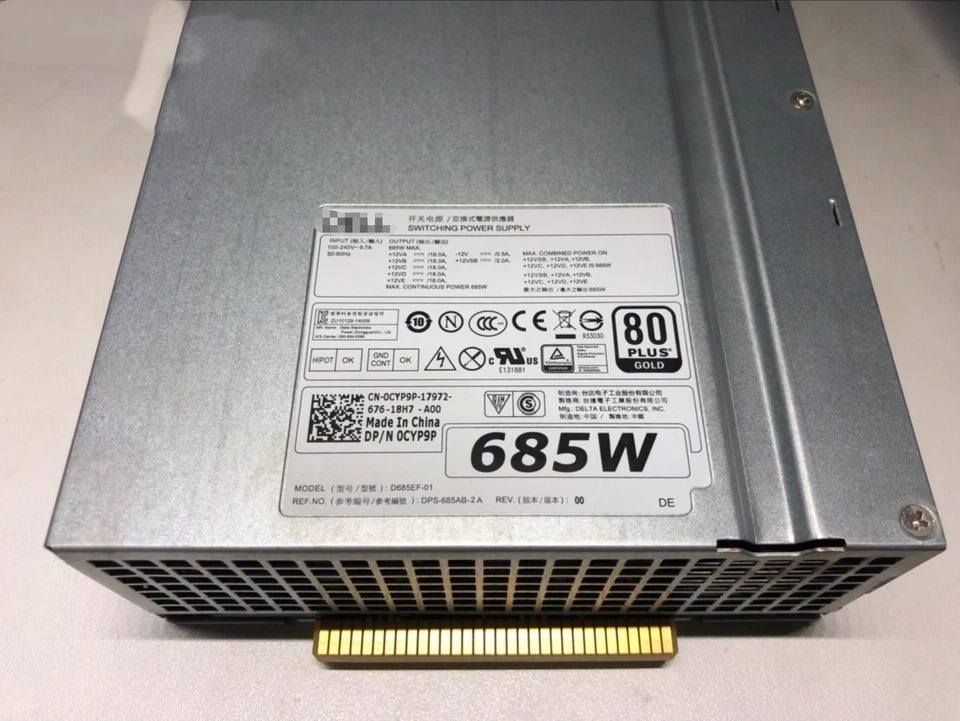 D685EF-01 워크스테이션 전원공급장치 DELL T5810 T7810 685W