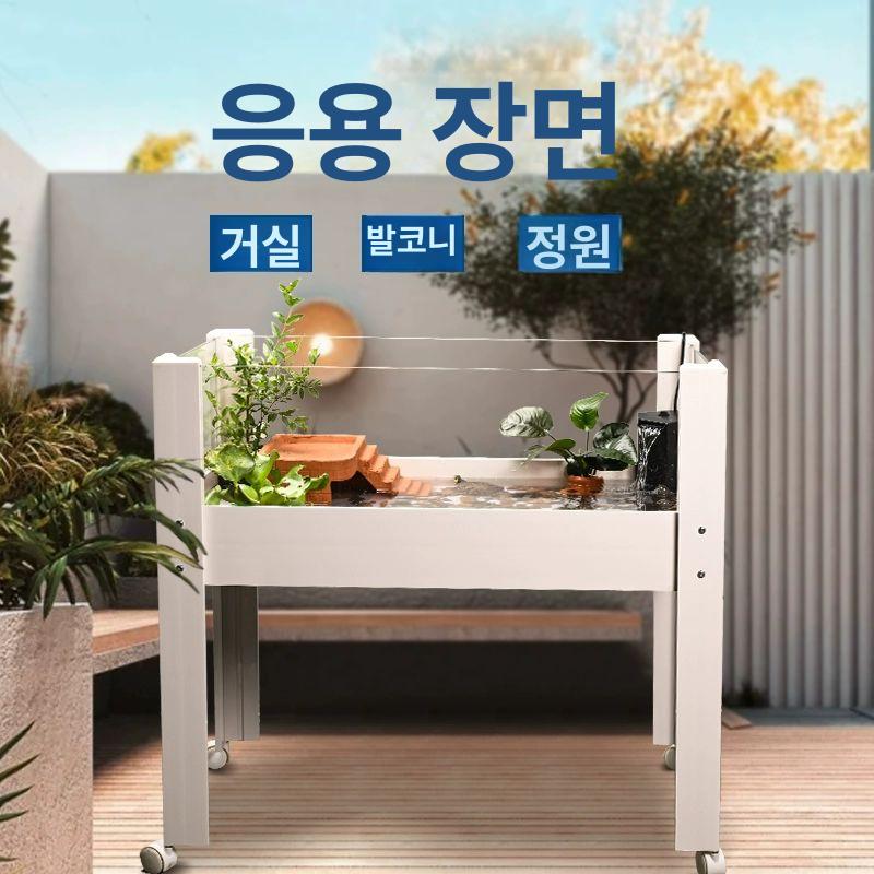 일체형 수조 구피 무환수 인테리어 바퀴 가정용 아크릴 세트 상자 직선형 - 상세 이미지 2