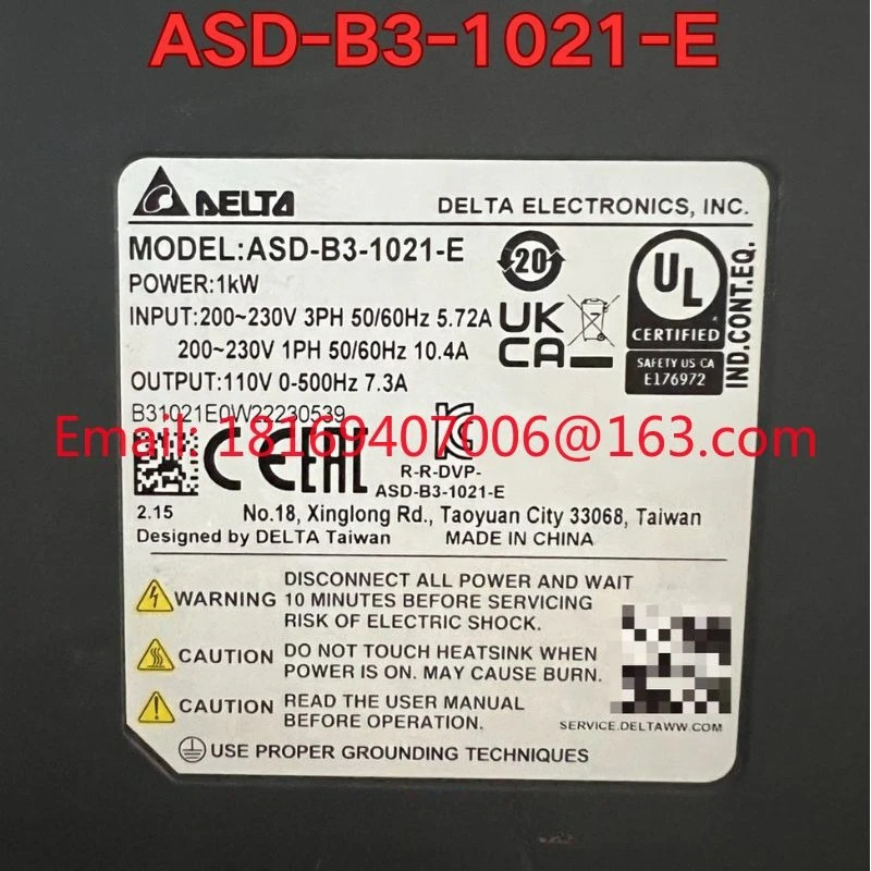 리퍼 ASD-B3-1021-E 서보 드라이브 기능 리퍼는 정상