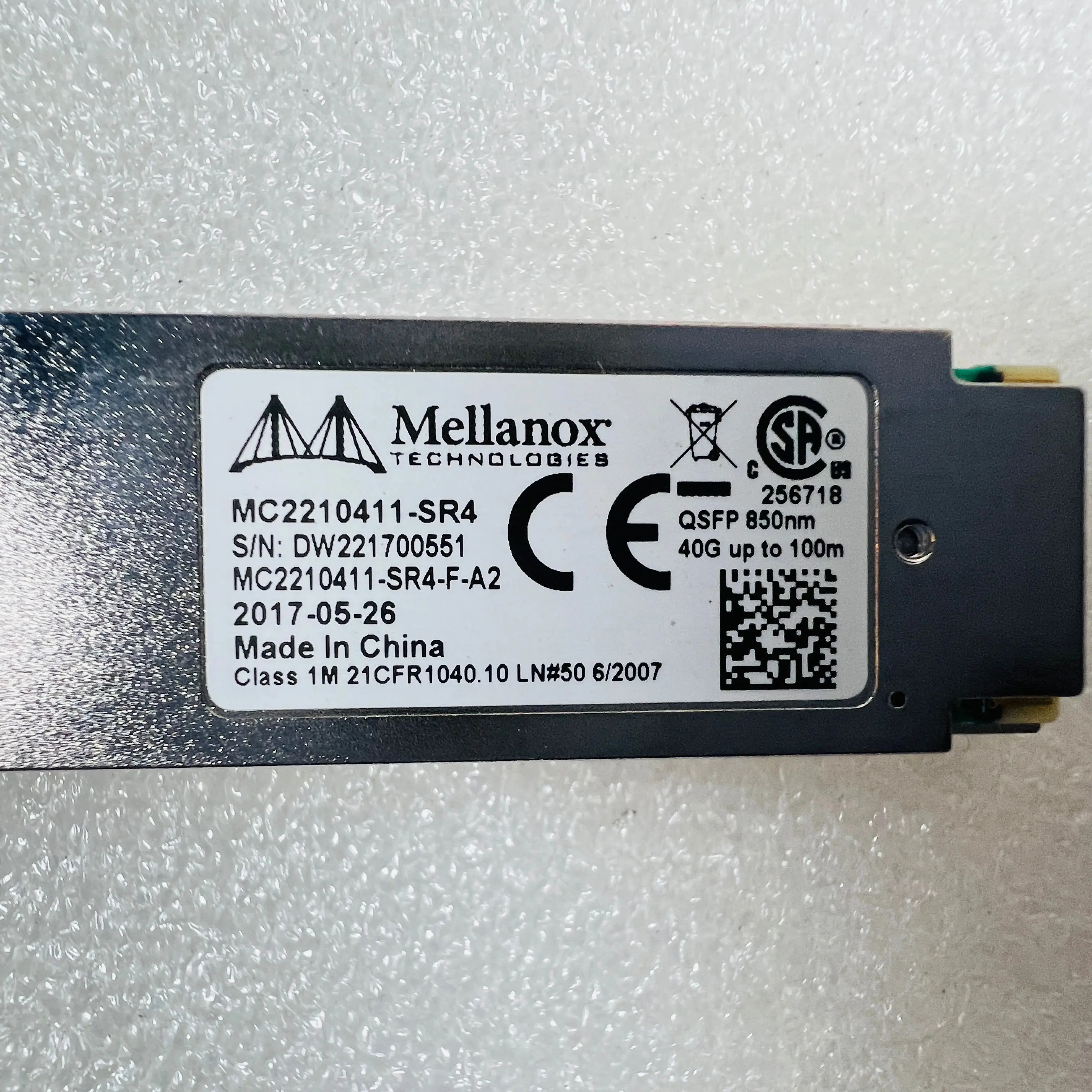 Mellanox MC경우 2210411 -SR4E 광 모듈 QSFP 850nm 40GB 메가 다모드